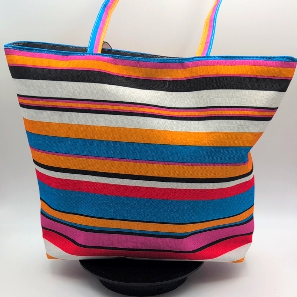 Colorful Striped Tote Bag